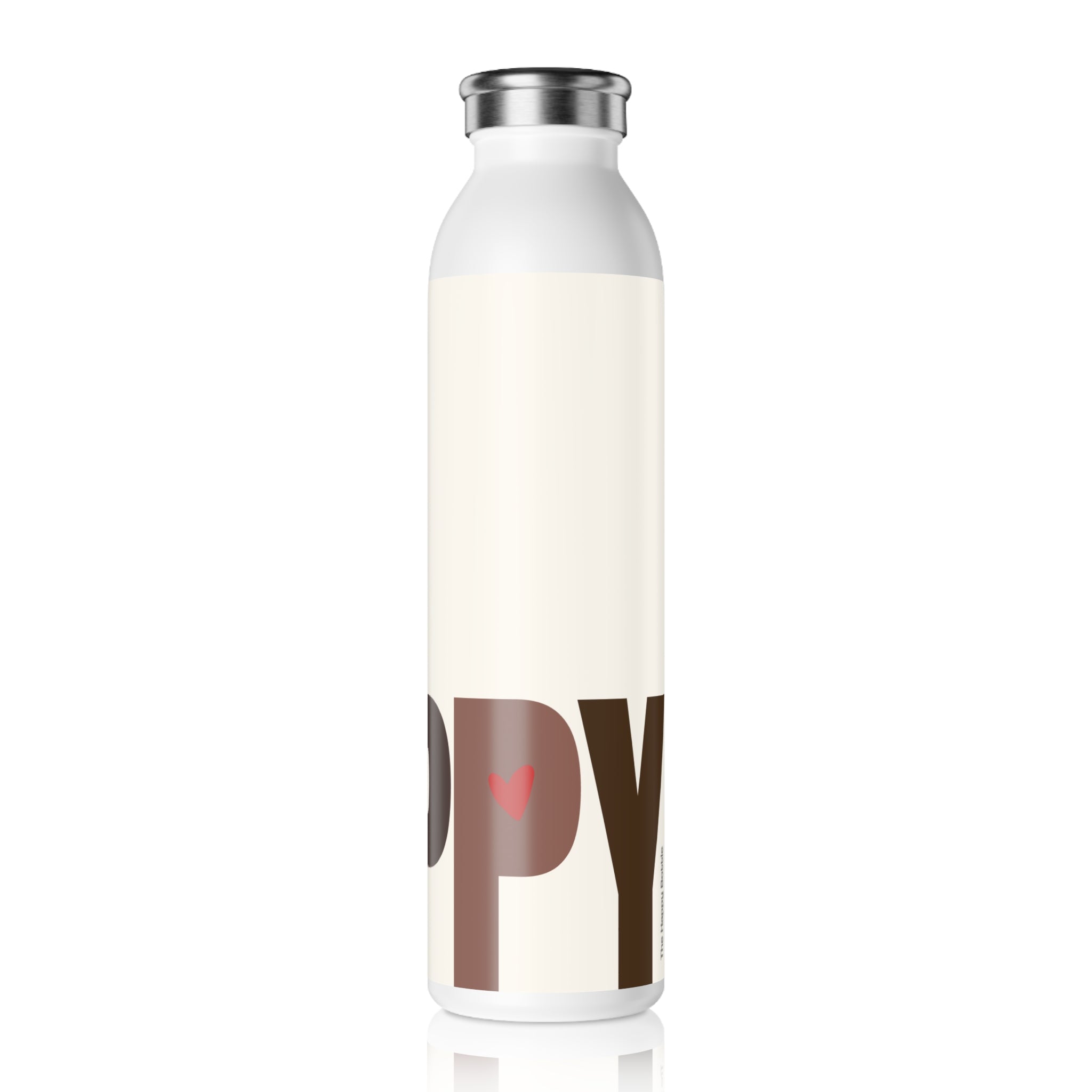 Stainless Water Bottle — White Chocolate Happy Bottle