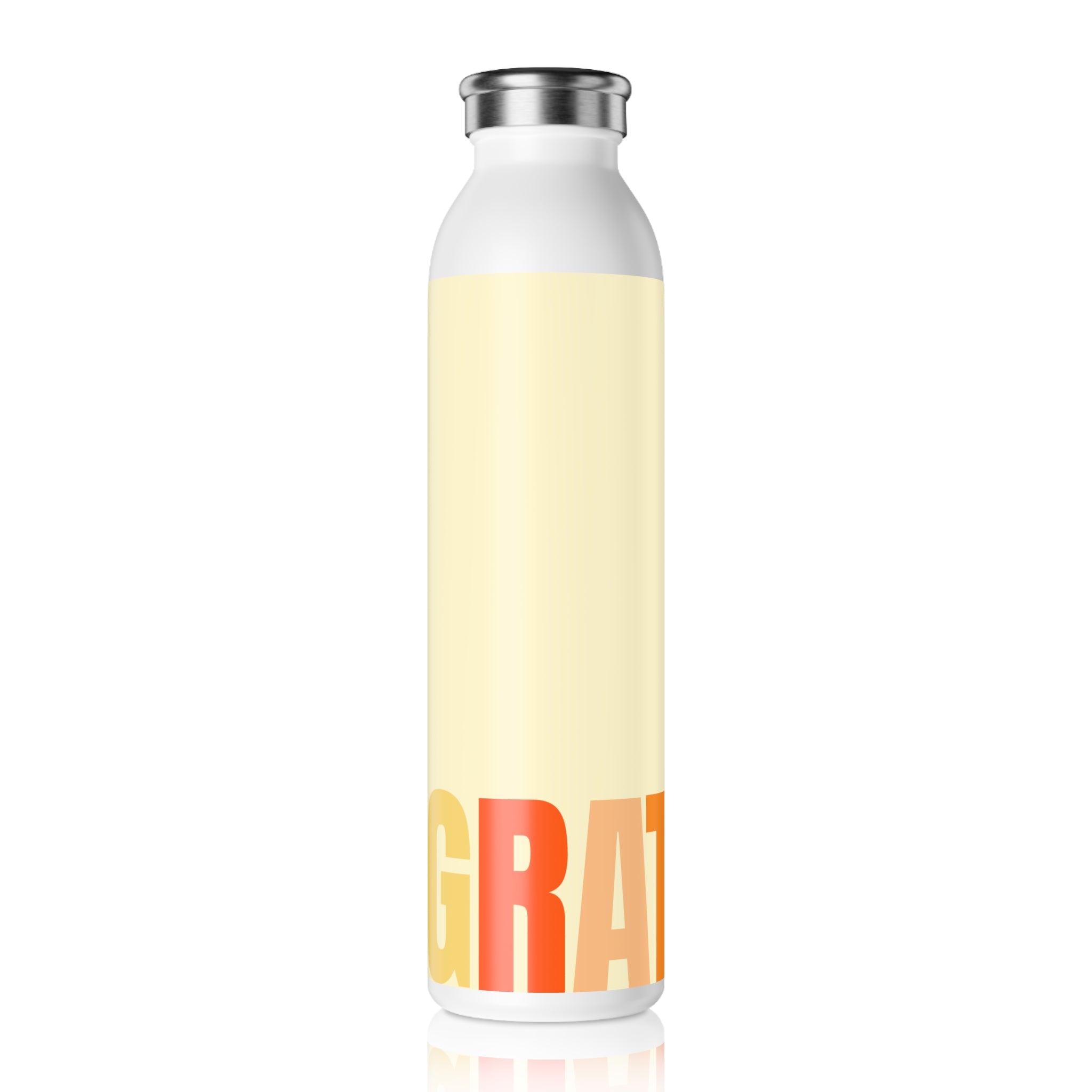 Stainless Water Bottle —Orange You Lucky Grateful Bottle