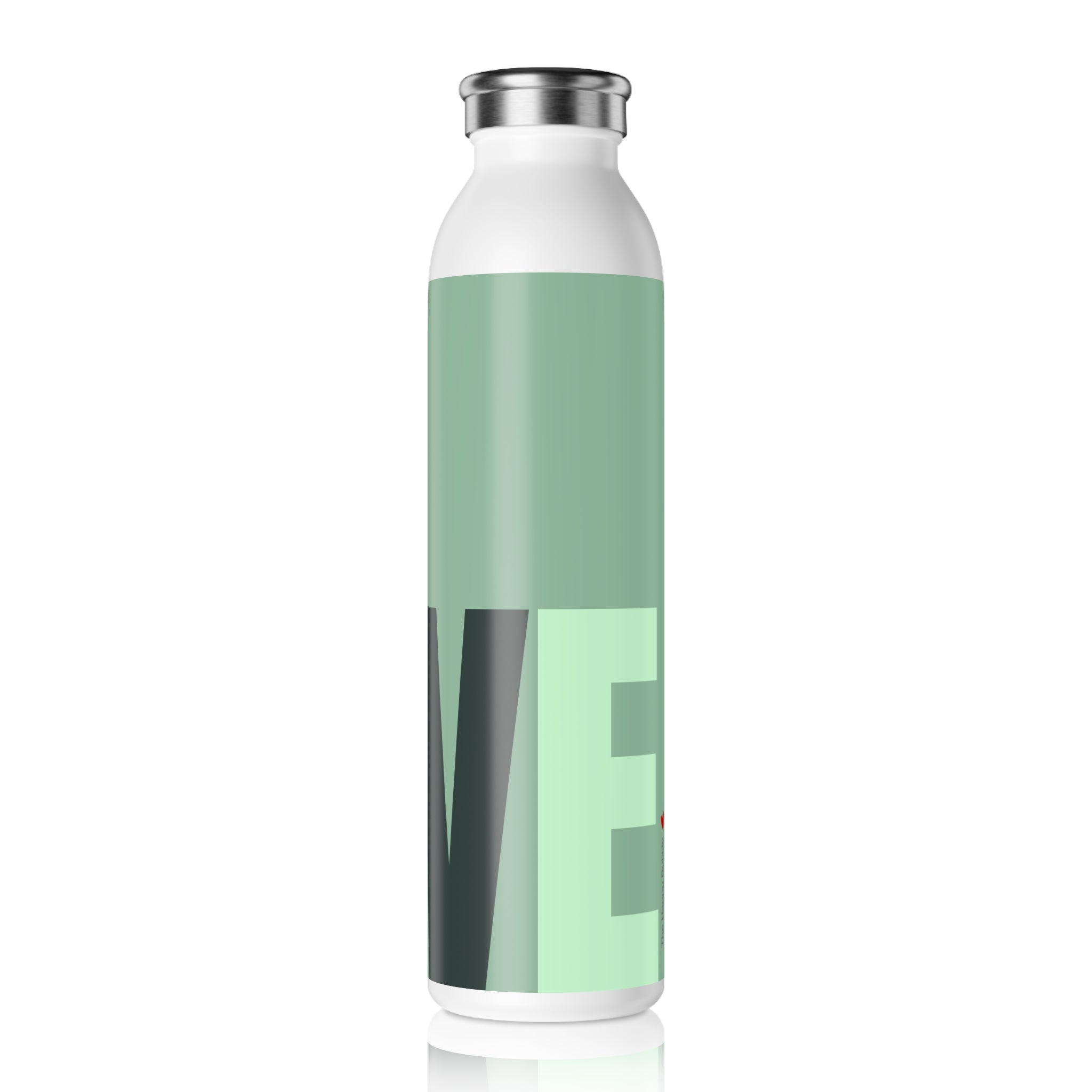 Stainless Water Bottle —Fresh Mint Love  Bottle- Reusable