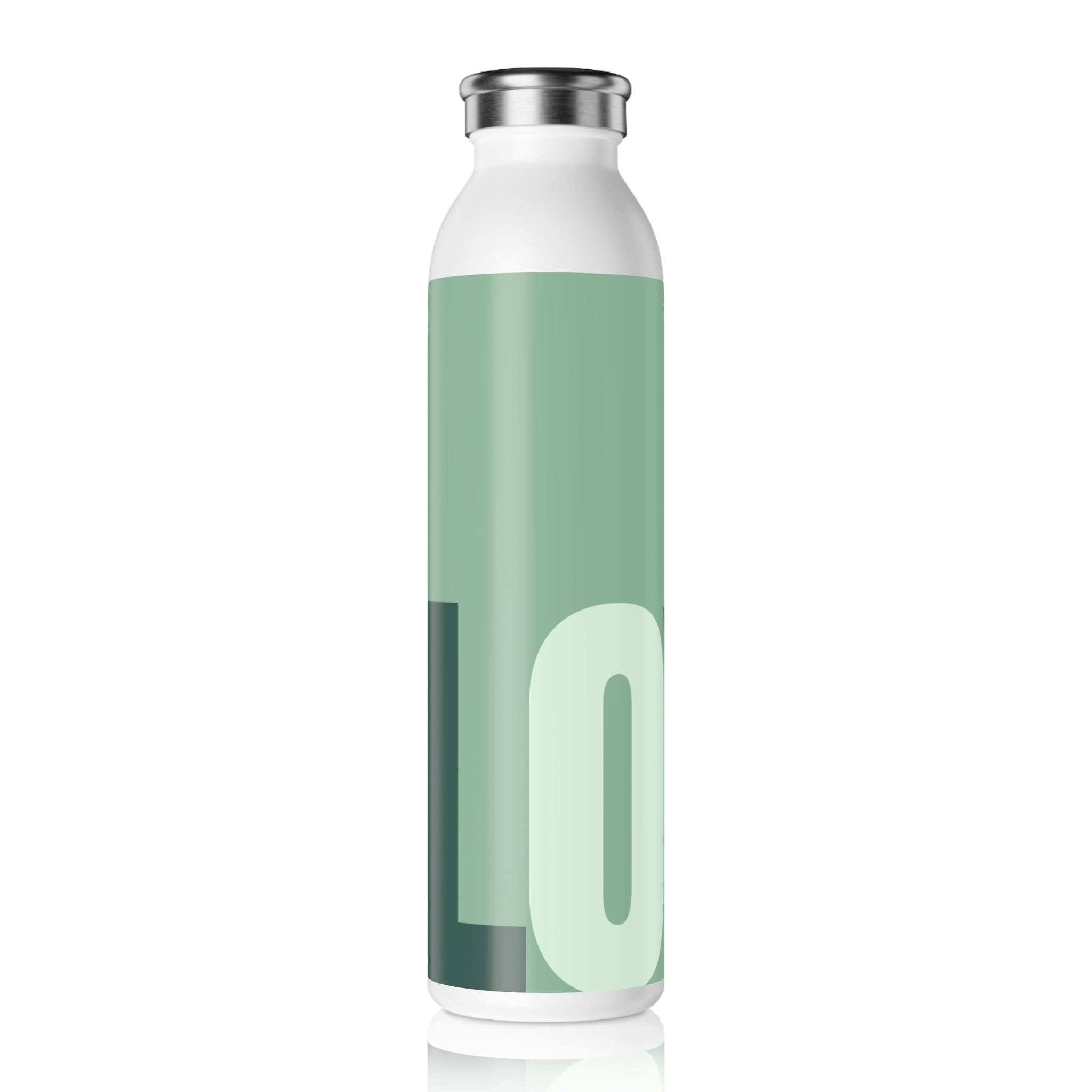 Stainless Water Bottle —Fresh Mint Love  Bottle- Reusable