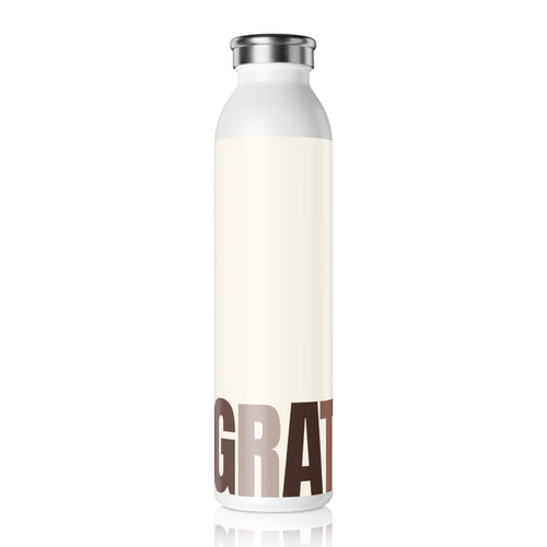 Stainless Steel Water Bottle — White Chocolate Grateful Bottle