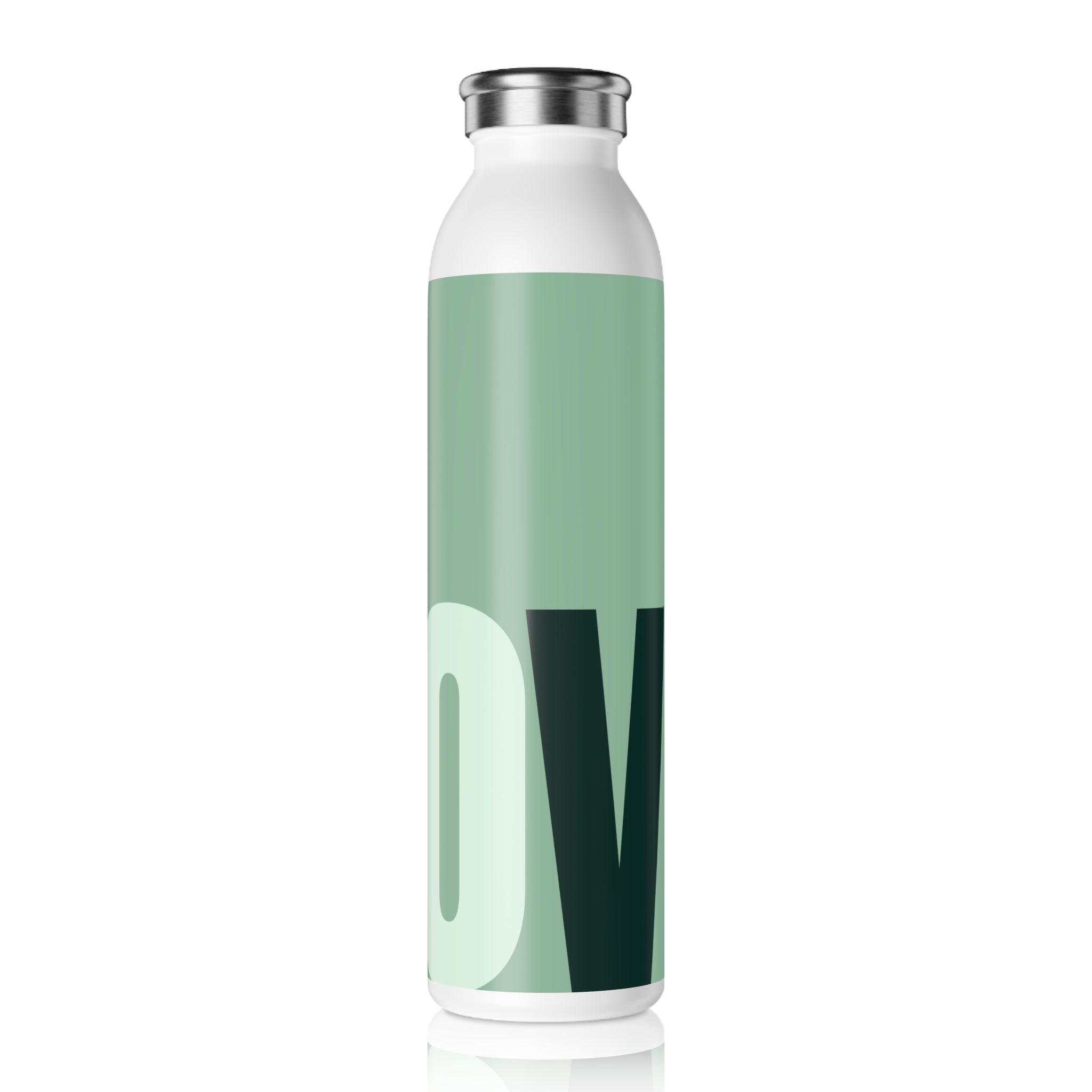 Stainless Water Bottle —Fresh Mint Love  Bottle- Reusable