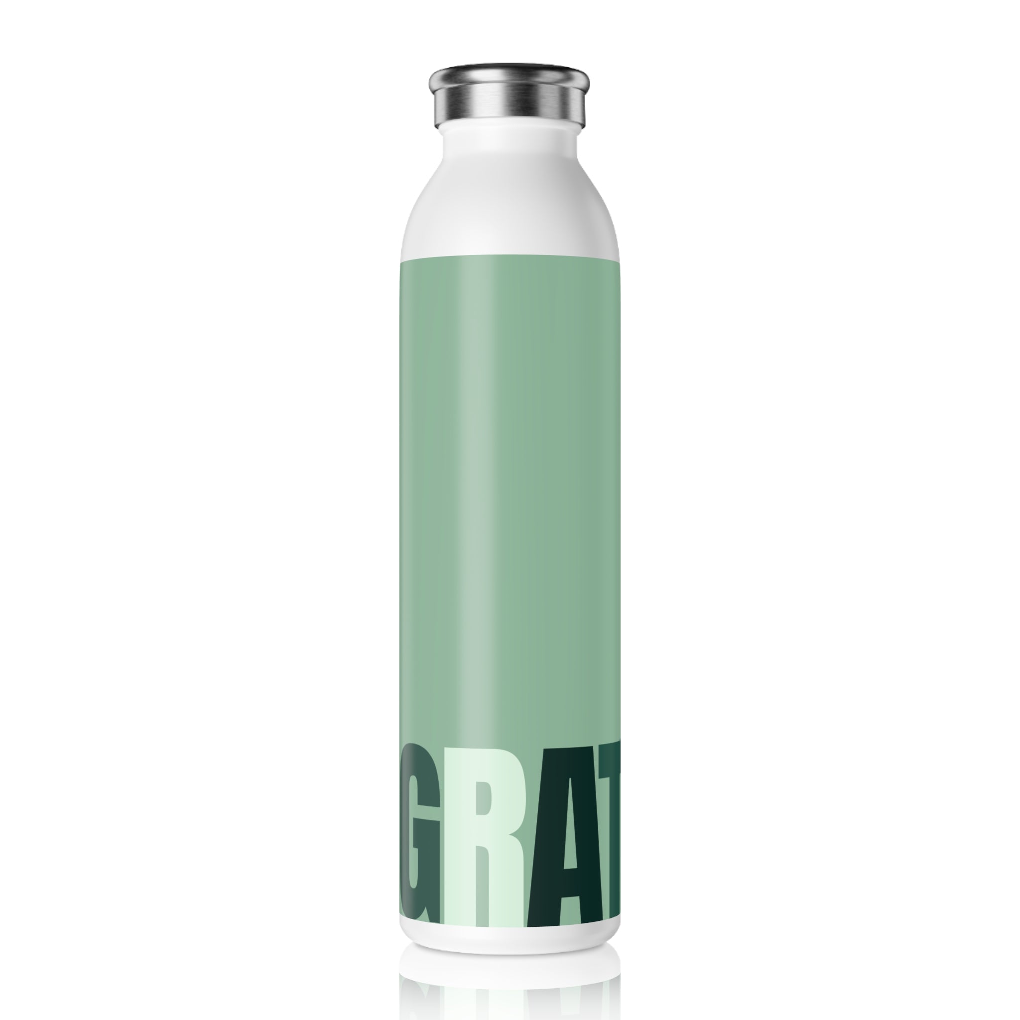 Stainless Water Bottle —Fresh Mint Grateful Bottle- Reusable