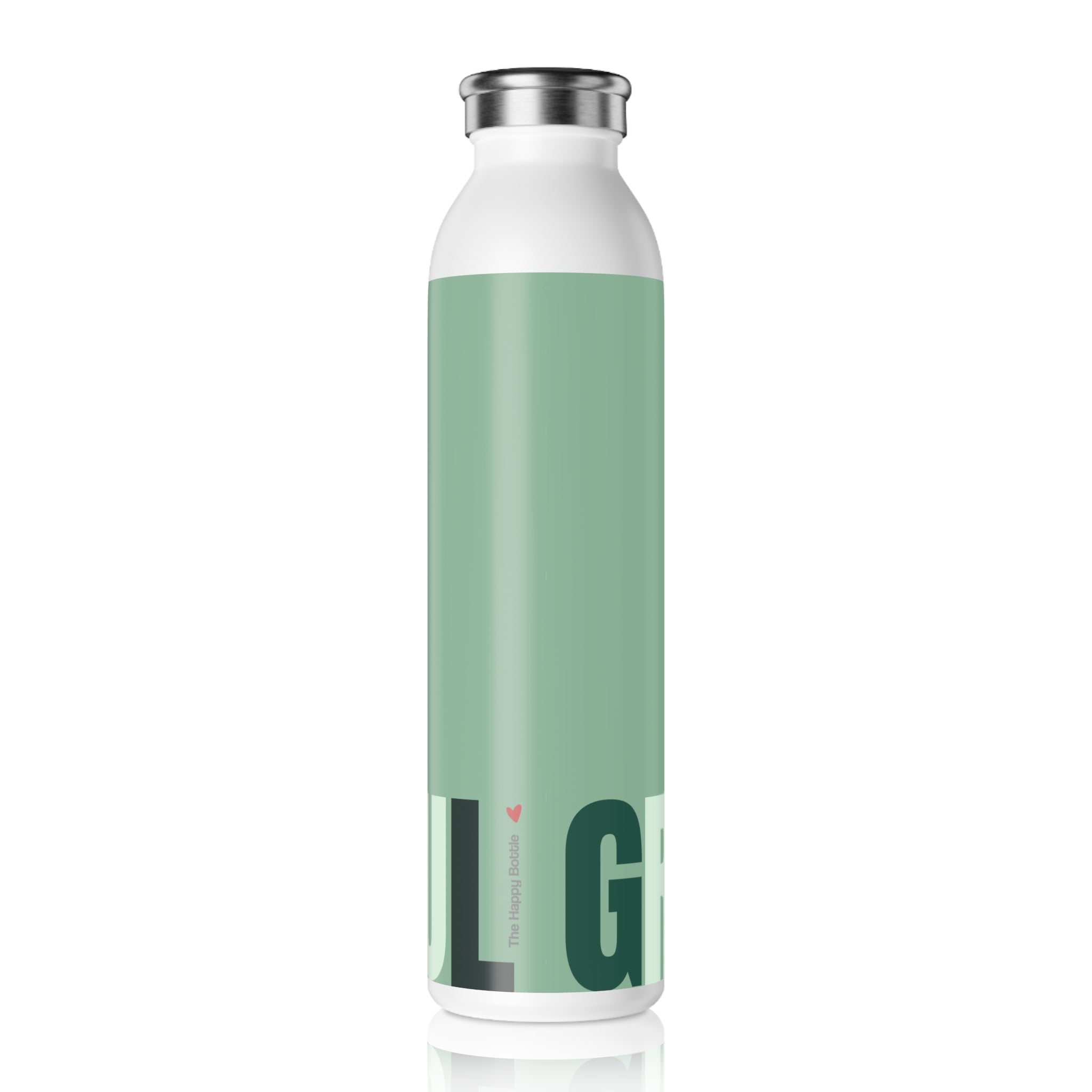 Stainless Water Bottle —Fresh Mint Grateful Bottle- Reusable