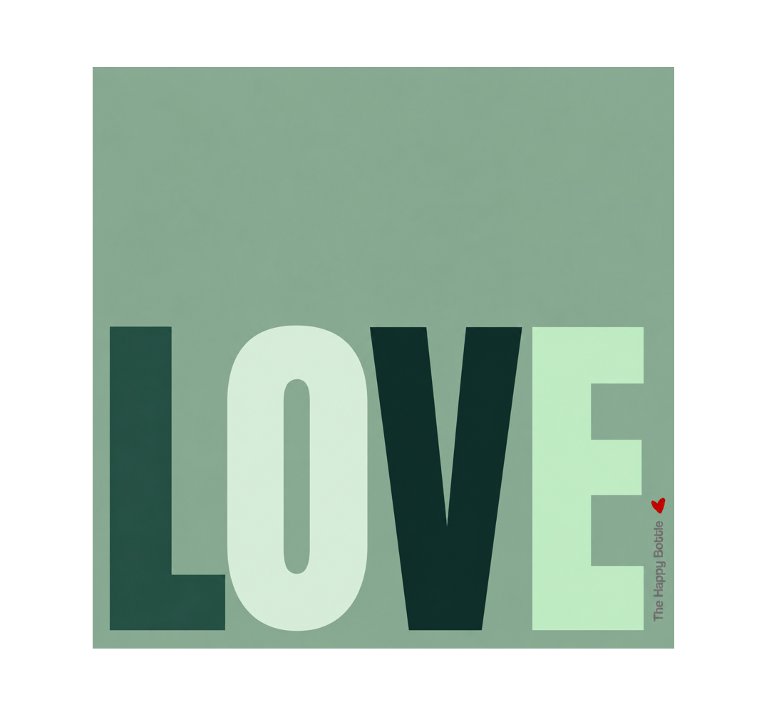 Stainless Water Bottle —Fresh Mint Love  Bottle- Reusable