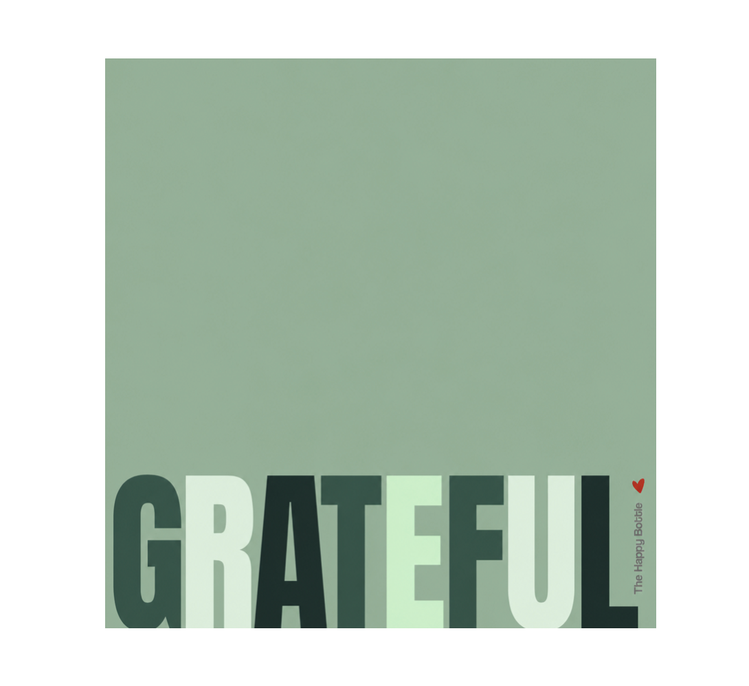 Stainless Water Bottle —Fresh Mint Grateful Bottle- Reusable